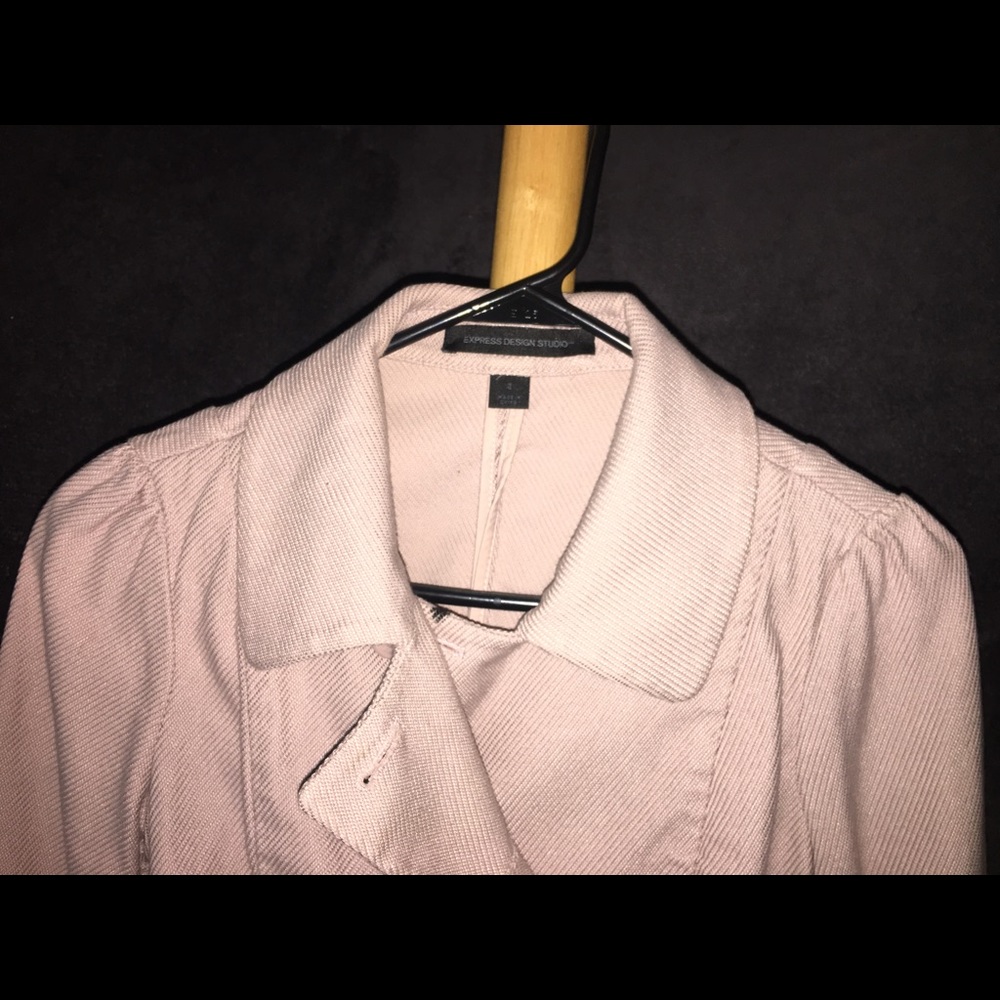 Light pink Express jacket.